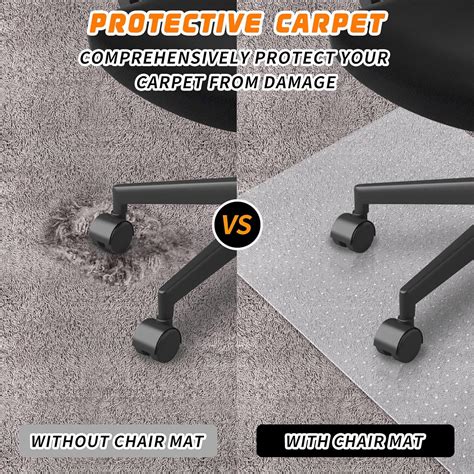 Buy Office Chair Mat for Carpeted Floors, Desk Mats 48X30 for Rolling ...