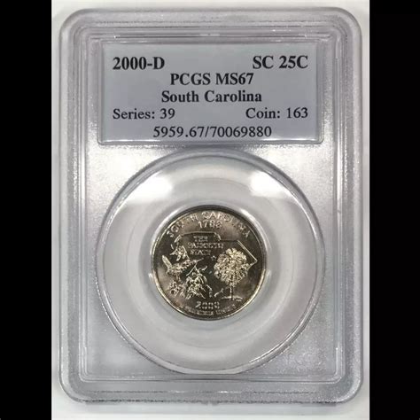 2000-D State Quarter PCGS MS-67 South Carolina - Old Pueblo Coin