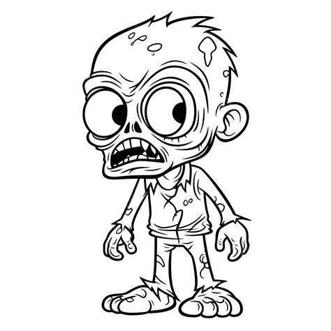 Zombie Outline Drawing
