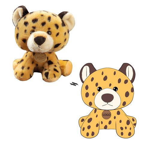 Cute Stuffed Animal Leopard Plush Toys Custom Anime Plushie for Baby ...