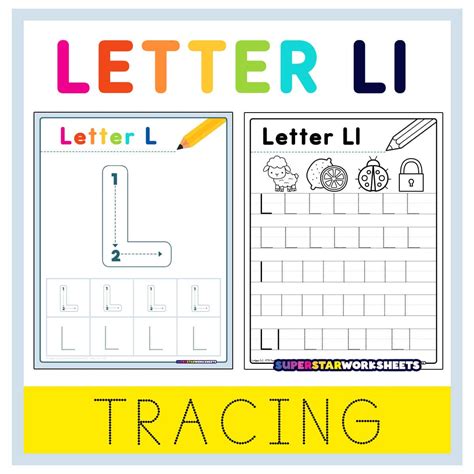 Letter L Tracing Worksheets For Preschoolers Practice Tracing The