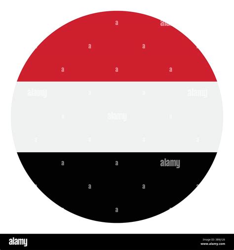 Flag of Yemen. Yemen circle flag logo icon computer vector illustration ...