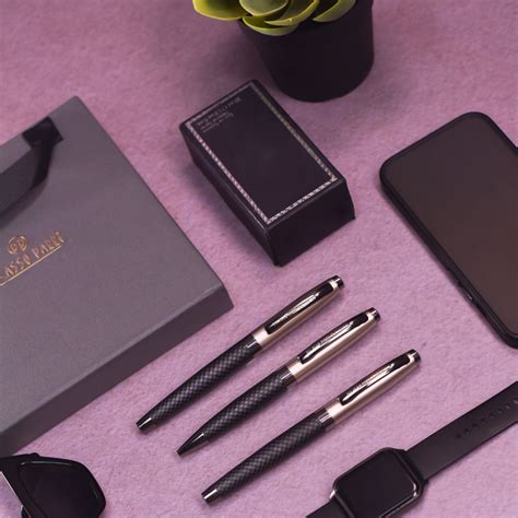 Picasso Parri Kainos Chess Pattern Roller Pen, Ball Pen & Fountain Pen Set
