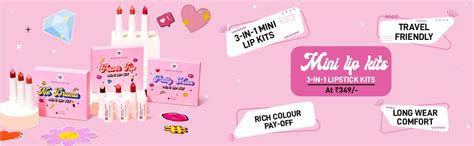 Buy MyGlamm POPxo Makeup - Mini Lip Kit - No Drama - 7.5gm (Set of 3 ...
