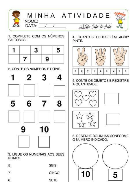 Atividade De Numeros Educação Infantil - BINKEDU