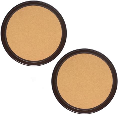 TrueCraftware- Set of 2 Round 16” Anti-Slip Serving Tray with Cork ...