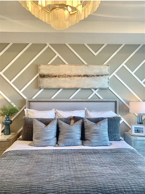 Master Bedroom Idea with Accent Wall | Master bedroom accents, Feature ...