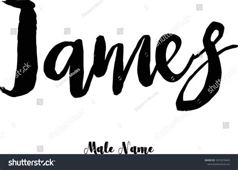 James-male Name Bold Cursive Calligraphy Typeface Stock Vector (Royalty ...