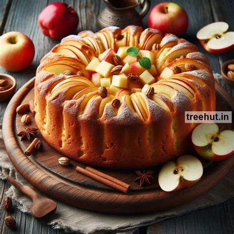 Eggless Sharlotka Cake Recipe, Russian Apple Cake Recipe and Decoration ...