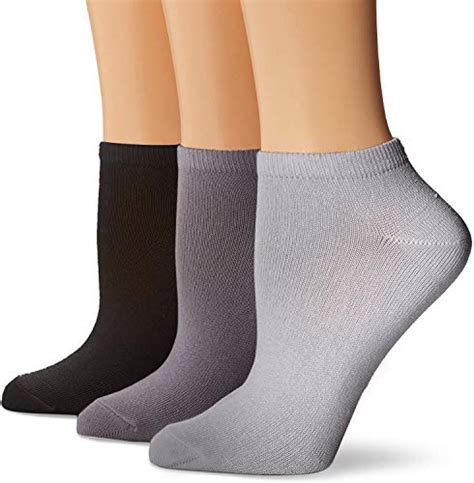 Hanes Women's Comfortsoft No Show Pack of 3,Assorted,Shoe Size 5-9 ...