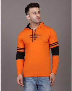 HIGHLANCE Colorblock Men Hooded Neck Black T-Shirt - Buy HIGHLANCE ...