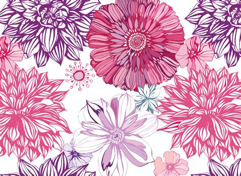Download wallpaper figure, vector, art, buds, dahlias, asters, section ...