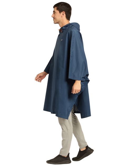 Buy Men HYPADRY™ Solid Rain Poncho Navy Online | Wildcraft