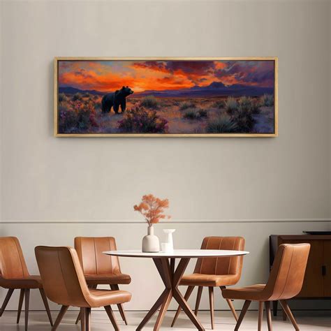 Panoramic Wall Art, Black Bear, State Animal Art, Louisiana, Alabama ...