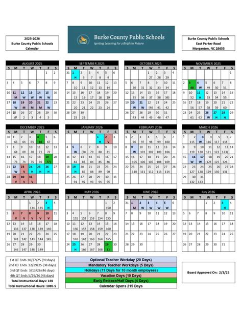 Burke County Public Schools Calendar 2026-2027 [Yearly]