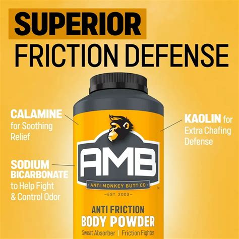 Anti Monkey Butt Anti Friction Body Powder With Calamine, 8 Oz