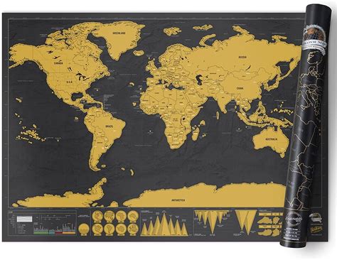 Buy Luckies of London | Deluxe Scratch Map | World Map Scratch Art ...
