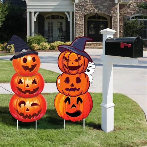 Amazon.com: Sfozstra Halloween Outdoor Yard Signs, Boo Pumpkins Ghost ...