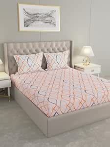 Raymond Home Shubham Double Bedsheet with 2 Pillow Covers | 100% Cotton ...