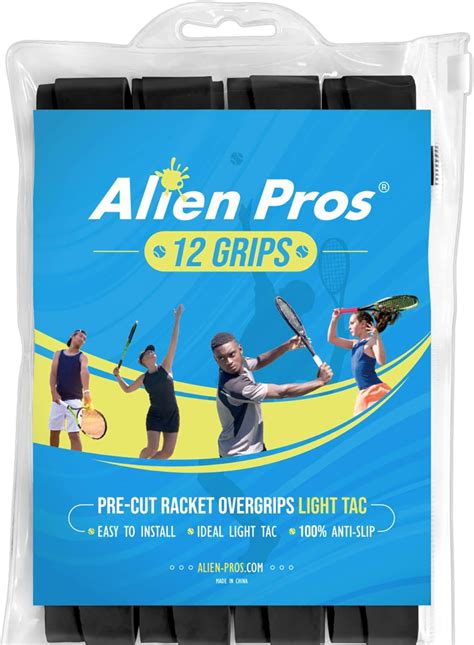 Buy ALIEN PROS Tennis Racket Grip Tape 6 Grips – Precut and Light Tac ...