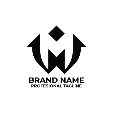 Premium Vector | Wm letter diamond with minimalist style logo vector