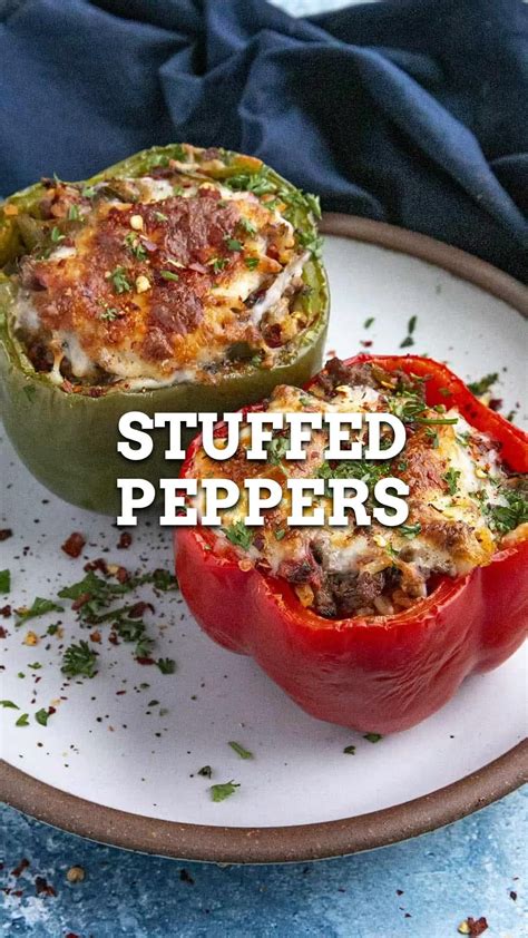 Classic Stuffed Peppers Recipe with Ground Beef and Rice