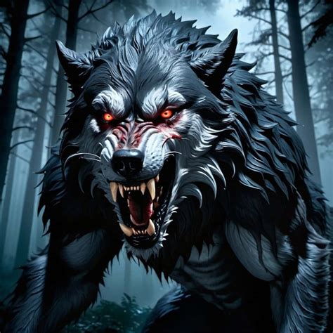 Download Fierce Alpha Wolf Fantasy Art Wallpaper | Wallpapers.com