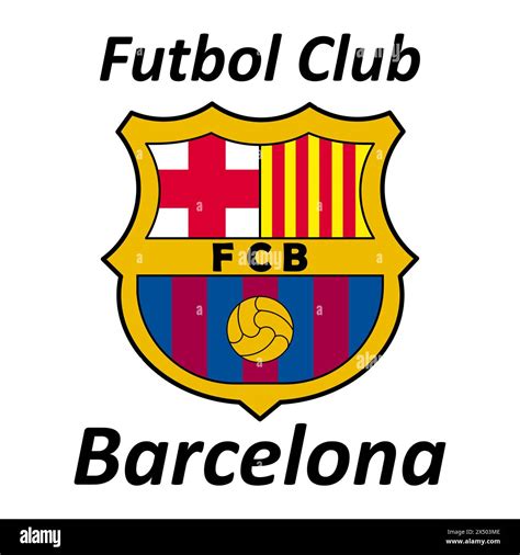 FC Barcelona emblem on iconic blaugrana backdrop. Legendary football ...