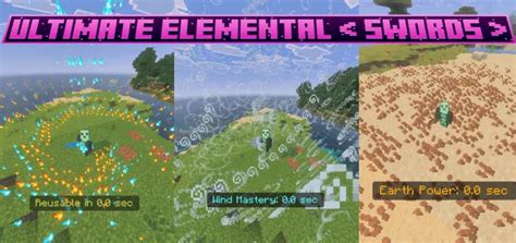 4 Elemental Swords Mod Minecraft 的图像结果