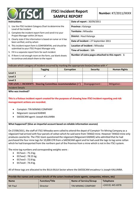 Incident Report Writing - 15+ Examples, Format, How to Come, Pdf