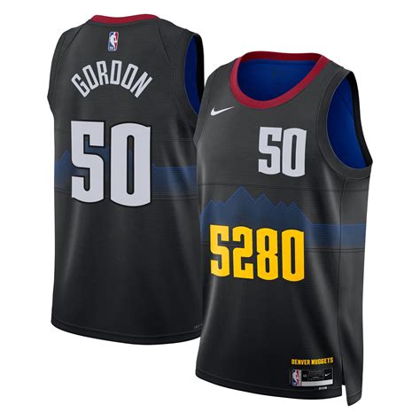 Denver Nuggets Nike City Edition Swingman Jersey 23 - Black - Aaron ...