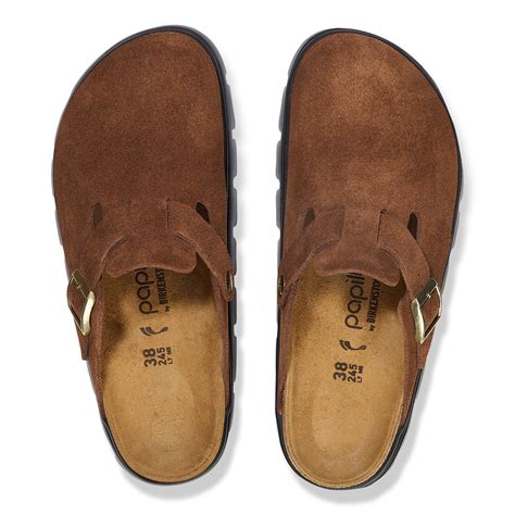 Boston Chunky Veloursleder Dark Tea/ Black | BIRKENSTOCK