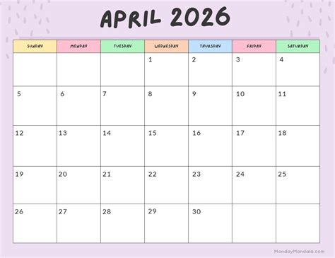 April 2026 Calendars (Free PDF Printables)