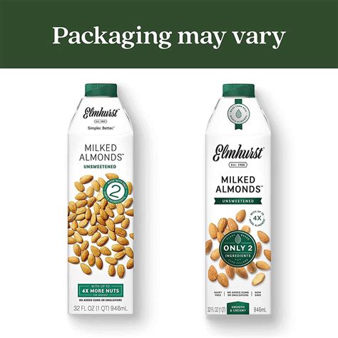 Elmhurst 1925 Sweetened Oat Milk - Dairy Free & Vegan - 32oz (Pack of 6 ...