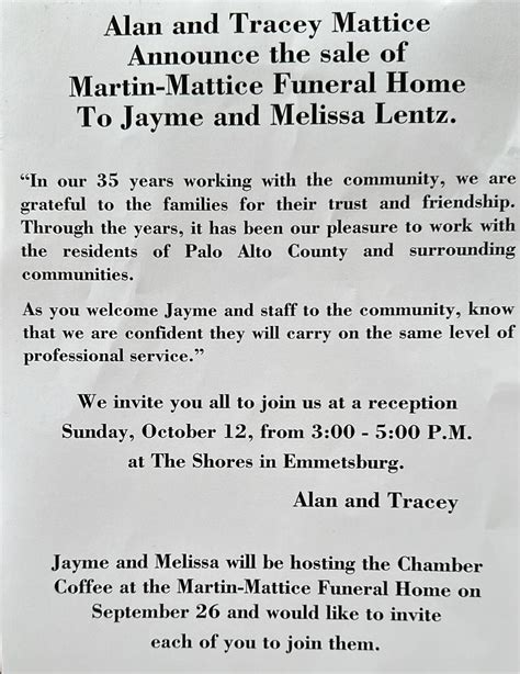 Martin-Mattice Funeral Home | Emmetsburg IA