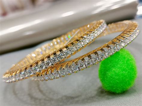 Moissanite Round Shape Bangles - Moissani.in