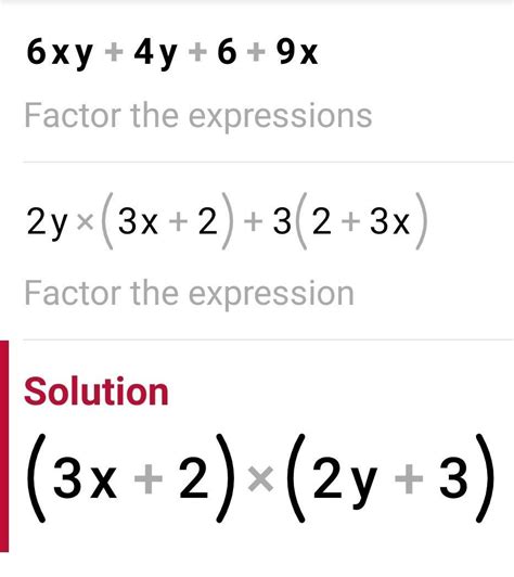 factorise 6xy +4y +6 +9x - Brainly.in