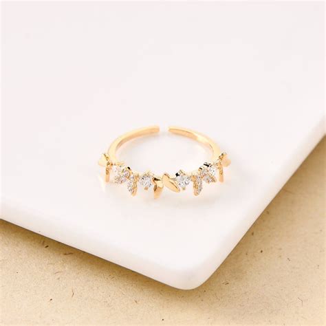 Ring Online - Premium Butterfly Dainty Adjustable Gold Ring | Nestasia