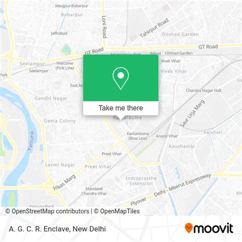 How to Get to A. G. C. R. Enclave in Delhi by Bus, Metro or Train?