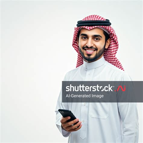 Portrait Saudi Arabian Man Smiling Camera AI-generated image 2543326387 ...