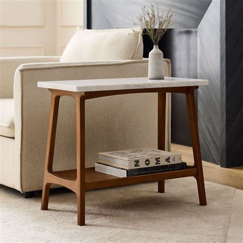 Reeve Mid-Century Marble Side Table (28") | Mid century side table ...