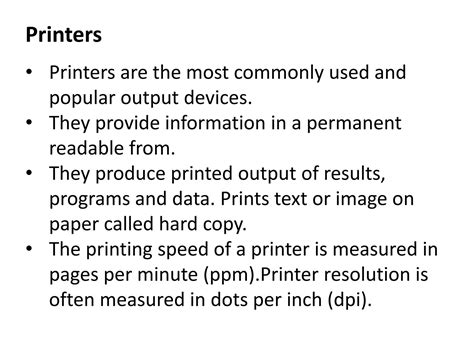 SOLUTION: Printers and its types - Studypool