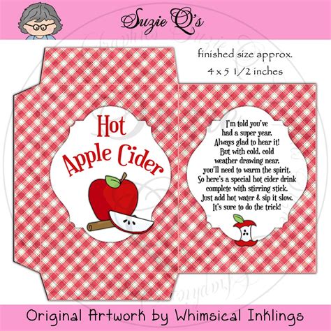 Hot Apple Cider Packet - Digital Printable - Good Seller for Winter ...