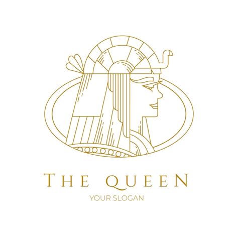 Cleopatra karakter logo ontwerp | Gratis Vector