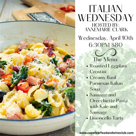 Wednesday is Italian Day with Annemarie - April - Orecchiette Pasta ...