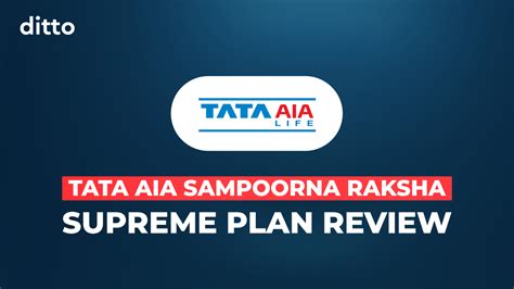Complete Review of TATA AIA Sampoorna Raksha Supreme Plan Review (2024 ...