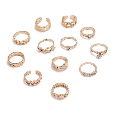 Buy Shining Diva Fashion Latest Stylish Metal Boho Midi Finger Rings ...