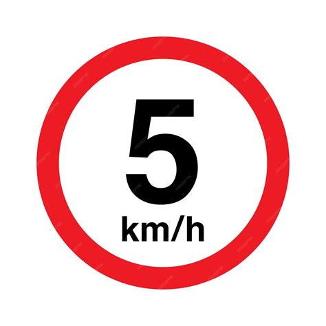 Speed limit 5 kmh | Premium Vector