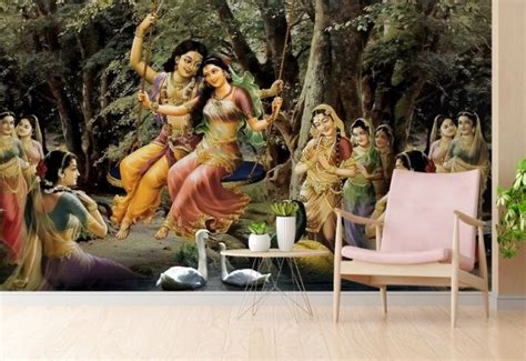 Buy Radha Krishna Wallpaper for Wall Online in India - Magic Decor