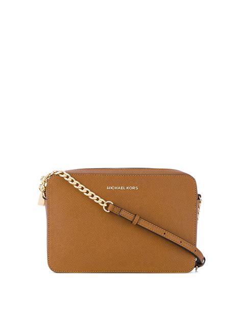 Michael Michael Kors Jet set large leather crossbody bag | 32S4GTVC3L230